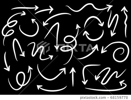 set of hand drawn arrows .Vector doodle design elements. Illustration on white background.for business infographic, banner, web and concept design. 68159778