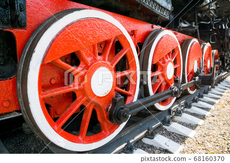 steam train steel red wheels 68160370
