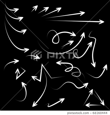 set of hand drawn arrows .Vector doodle design elements. Illustration on white background.for business infographic, banner, web and concept design. 68160444