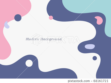 Abstract modern fluid pastel color on white 68161721