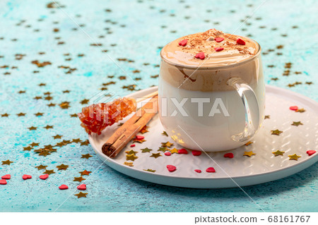 Popular Korean drink dalgon coffee. 68161767