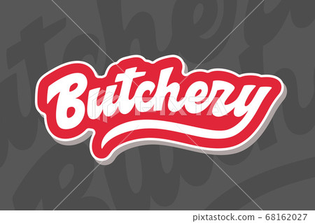 Butchery vector lettering 68162027