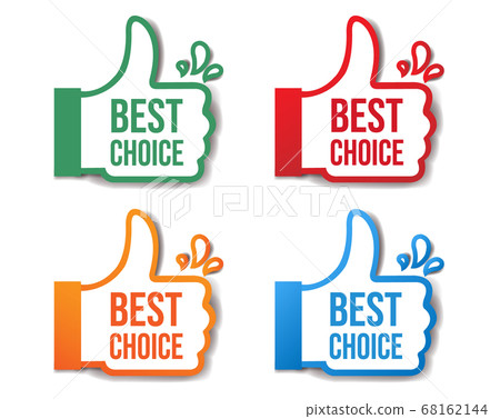 Best Choice Stickers Isolated White Background Best Choice Stickers Isolated White Background 68162144