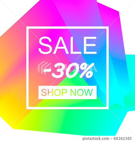 Vector Sale template poster with memphis elemen Vector Sale template poster with memphis elemen 68162385