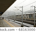 High-speed rail platform scenery along the line 68163000