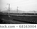 High-speed rail platform scenery along the line 68163004