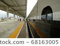High-speed rail platform scenery along the line 68163005