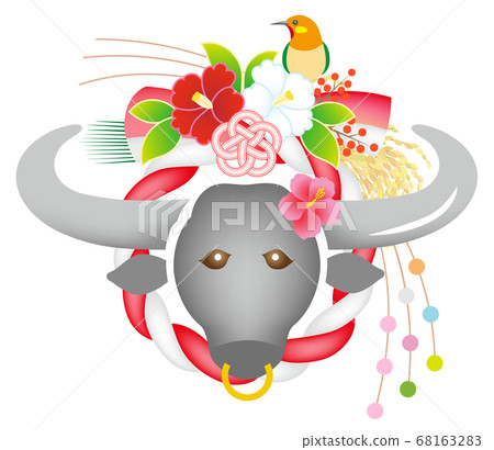 Beef ox New Year decoration Shime decoration 68163283