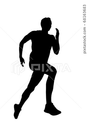 man runner athlete running man runner athlete running 68163683