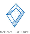 The symbol of diamonds is a sketch of the logo. Element for infographics in the hand drawing style. 68163893