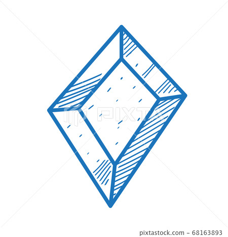 The symbol of diamonds is a sketch of the logo. Element for infographics in the hand drawing style. 68163893