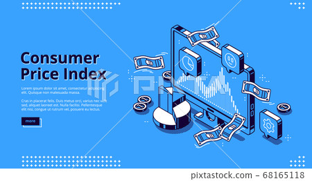 Vector landing page of consumer price index 68165118