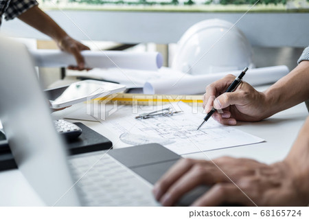 Construction concept of Engineer or architect Construction concept of Engineer or architect 68165724