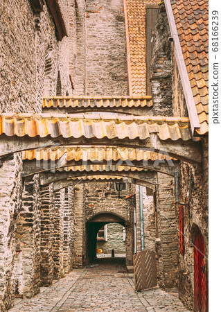 Tallinn, Estonia. St. Catherine's Passage From St. Catherine's Dominican Monastery. Historic Centre Old Town Of Tallinn. UNESCO World Heritage Site. 68166239