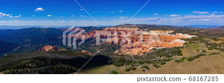Aerial view of the beautiful Cedar Breaks National 68167285