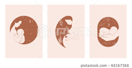 Motherhood, maternity, babies and pregnant women logos, collection of fine, hand drawn style vector Motherhood, maternity, babies and pregnant women logos, collection of fine, hand drawn style vector 68167368