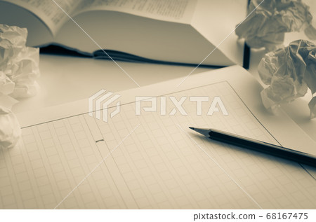 Manuscript paper and dictionary writing 68167475