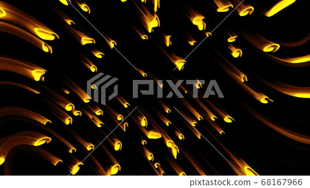 Many abstract comets fall at high speed, 3d rendering. Virtual asteroid rain, computer generated background 68167966