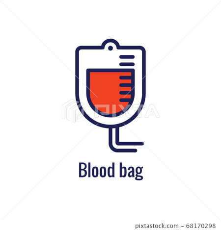 Blood testing and work icon showing one aspect of 68170298