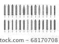 Set of wheat ears icons and design elements for beer, organic local farm fresh food, bakery themed design 68170708