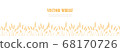 Ears of wheat in field horizontal border seamless pattern with the place for text. Vector illustration 68170726