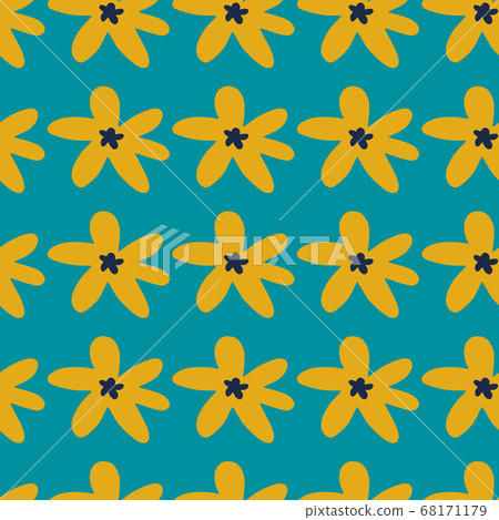Bright seamless pattern with daisy flowers on - Stock Illustration ...