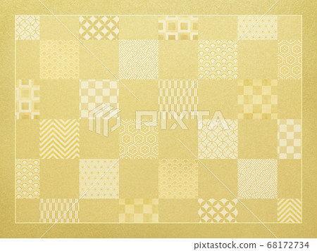 Golden checkered frame 68172734