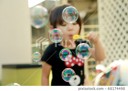 Soap bubble girl Soap bubble girl 68174498