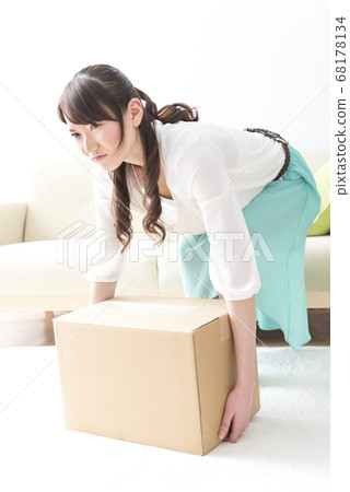 Woman carrying baggage 68178134