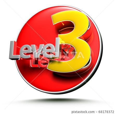 Level 3 3d. - Stock Illustration [68178372] - PIXTA
