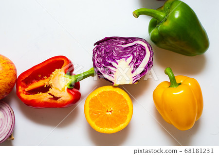 Colorful various healthy eat fresh tropical Colorful various healthy eat fresh tropical 68181231