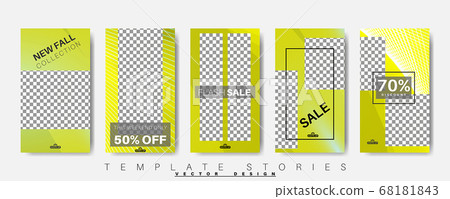Editable Stories background template. Vector Editable Stories background template. Vector 68181843
