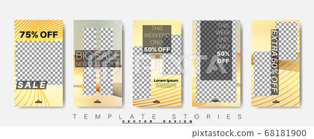 Editable Story background template. Vector Design 68181900