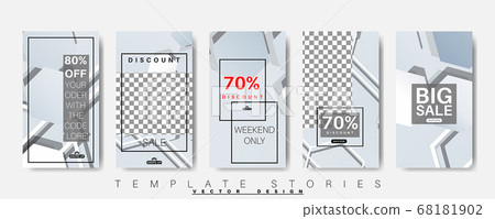 Editable Story background template. Vector Design 68181902
