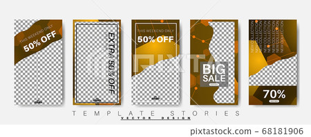 Editable Story background template. Vector Design 68181906