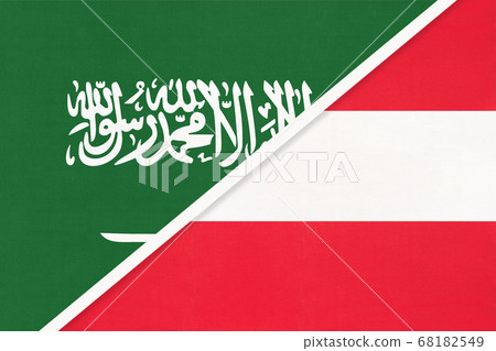 Saudi Arabia and Austria, symbol of national flags Saudi Arabia and Austria, symbol of national flags 68182549