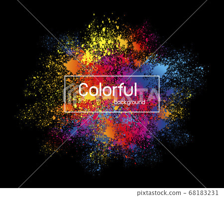 Abstract colorful splashes background design 68183231