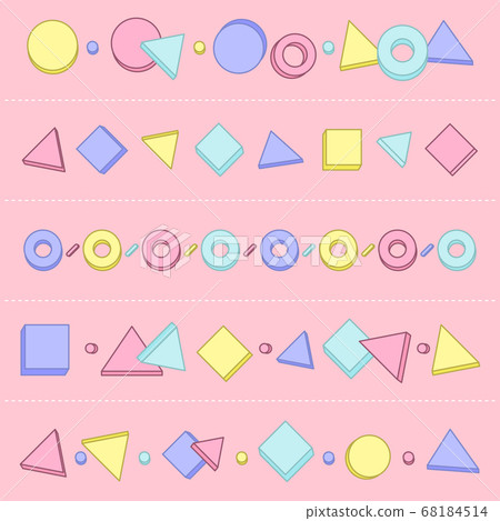 Pastel tone shapes vector illustration 68184514