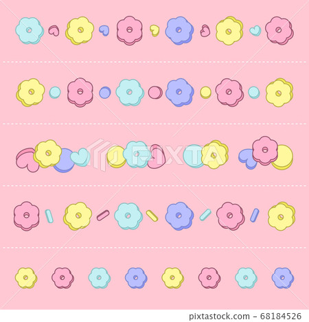 Pastel tone floral pattern vector illustration 68184526