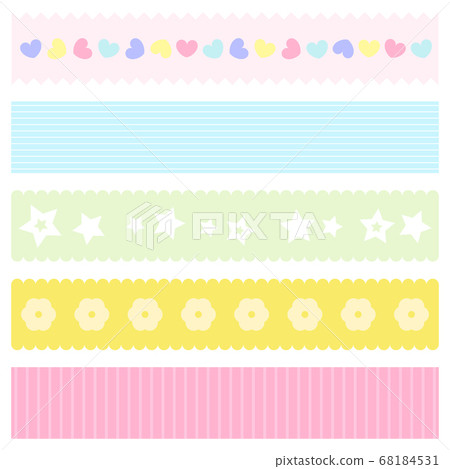 Pastel tone masking tape vector illustration 68184531