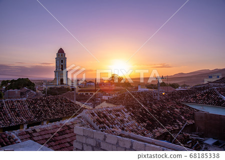 Cuban sunset Trinidad townscape Revolution Museum Tower 68185338