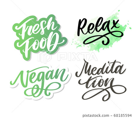 Vector illustration of My Therapy is meditation. 68185594
