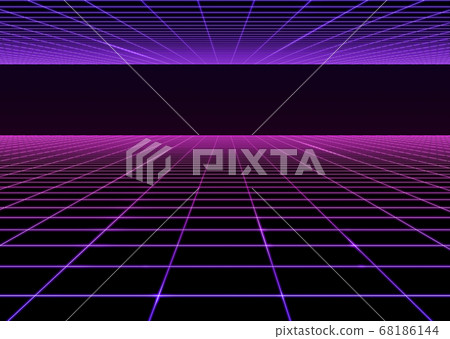 3D illustration background, perspective, perspective of a square cube or honeycomb grid. With a darker gradient background shadow to be used as a technology background 68186144
