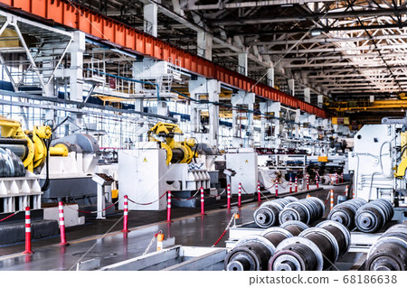 Interior of workshop in modern industrial plant 68186638