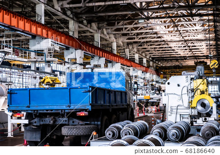 Interior of workshop in modern industrial plant 68186640