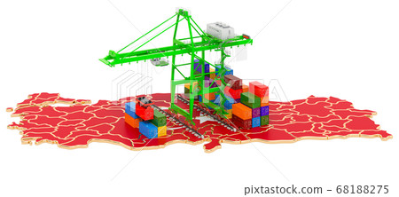 Freight Shipping in Turkey concept Freight Shipping in Turkey concept 68188275