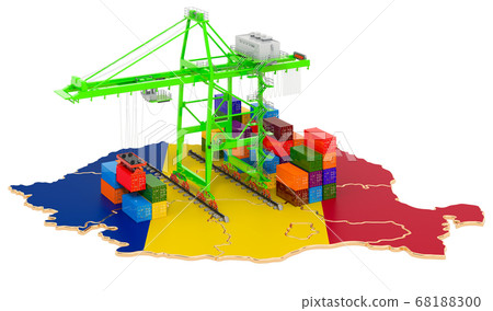 Freight Shipping in Romania concept Freight Shipping in Romania concept 68188300