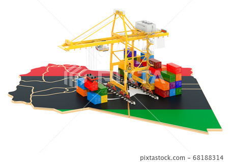 Freight Shipping in Libya concept Freight Shipping in Libya concept 68188314