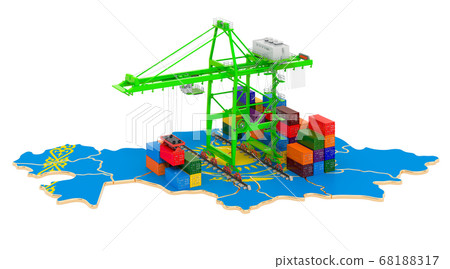 Freight Shipping in Kazakhstan concept Freight Shipping in Kazakhstan concept 68188317