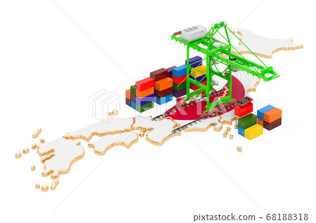 Freight Shipping in Japan concept Freight Shipping in Japan concept 68188318
